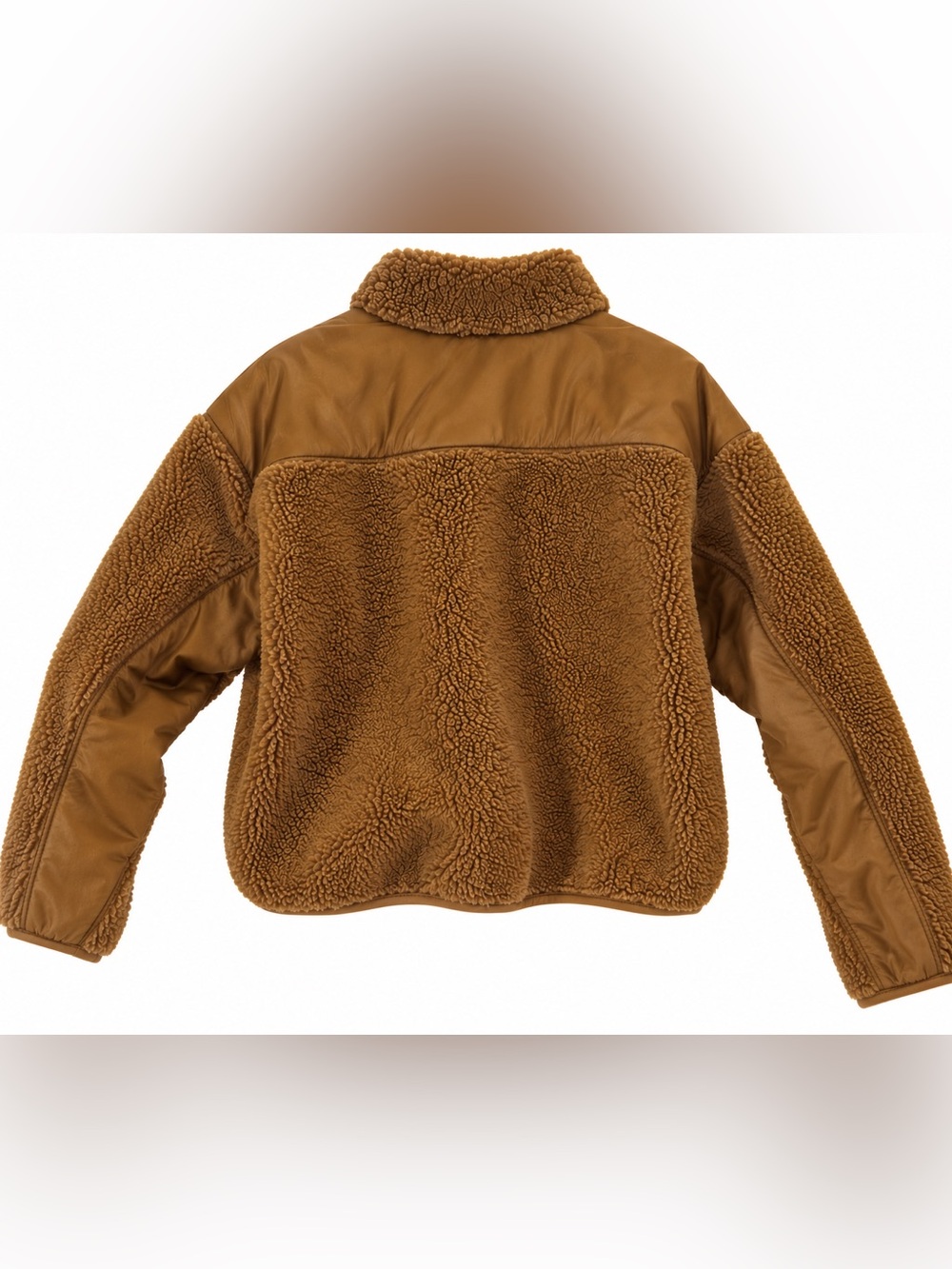 Madewell Sherpa Half Zip Pullover Dried Cedar Brown Size Medium - Picture 4 of 11